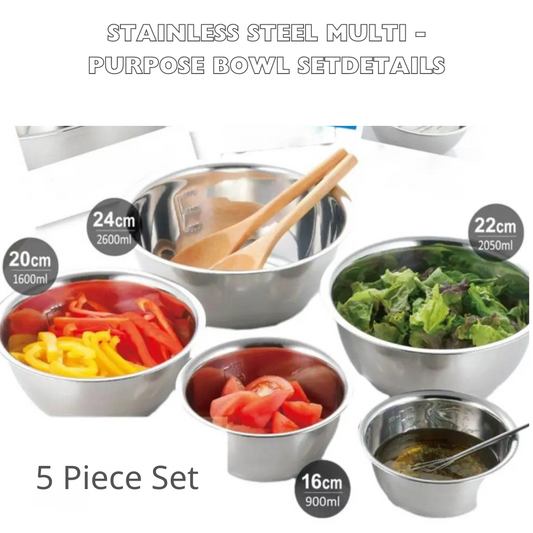 Stainless Steel Multi-Purpose Bowl Set