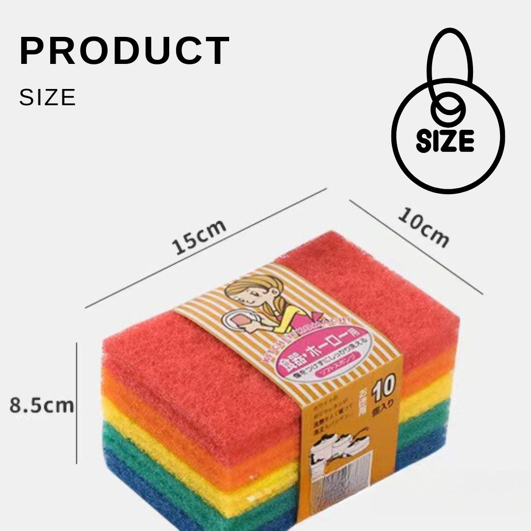 10PCS Japanese Multi-purpose Sponge (Min. 2 packs)