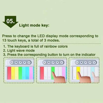 Rainbow Light Music Keyboard Toy