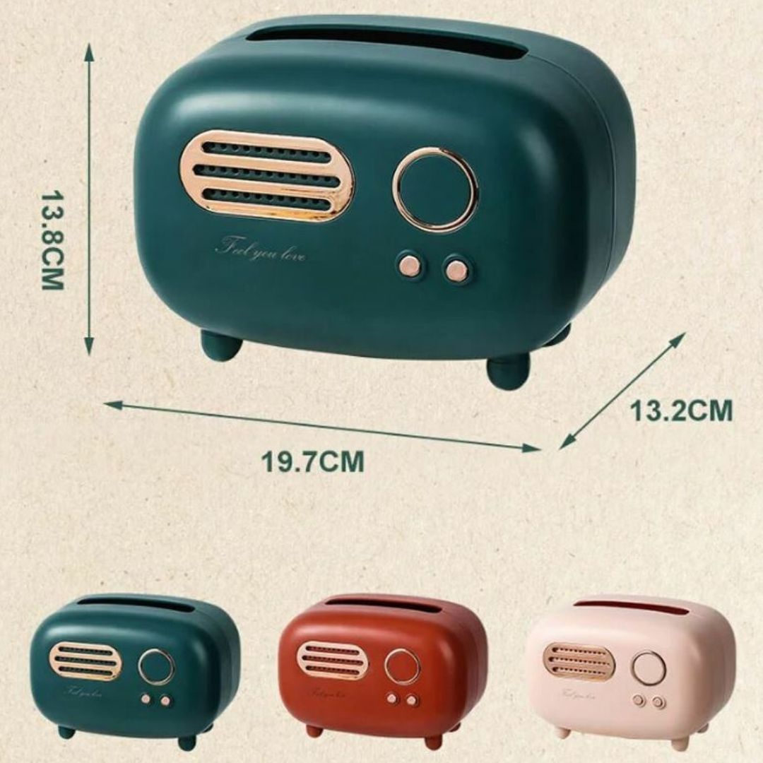 Retro Radio Shape Tissue Box