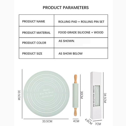 矽膠墊+麵團棍套裝