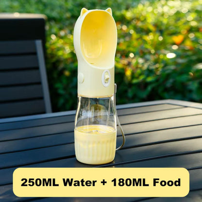 2 In 1 Water Bottle Food Feeder