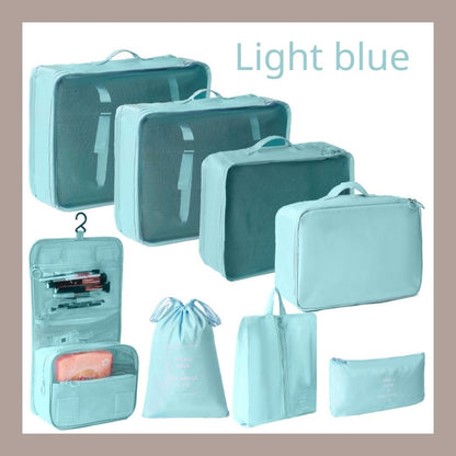 Eight-Piece Travel Bag Hook Toiletry Bag Set