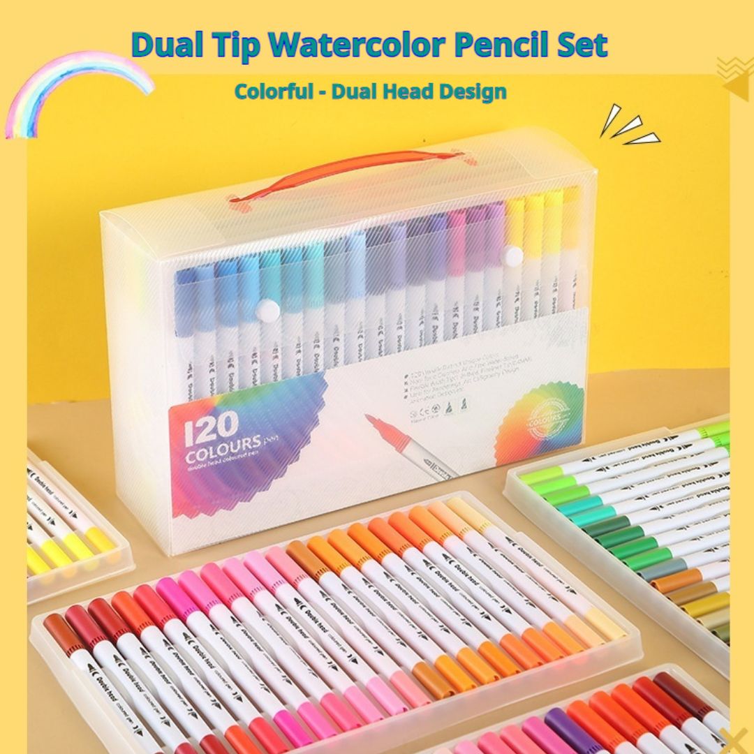 120-Color Double-Ended Watercolor Pen