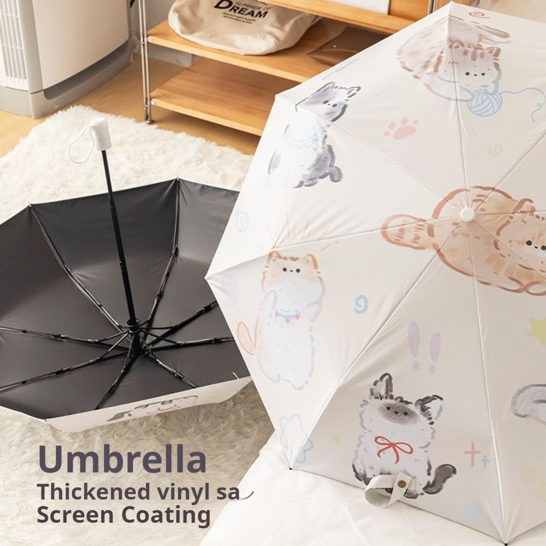 Cute Cat Fully Automatic Umbrella