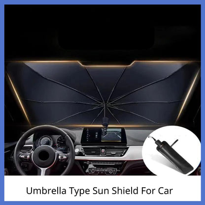 Umbrella Type Sun Shield For Car