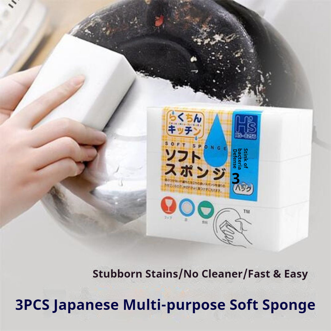 3PCS Japanese Multi-purpose Soft Sponge (Min. 3 packs)