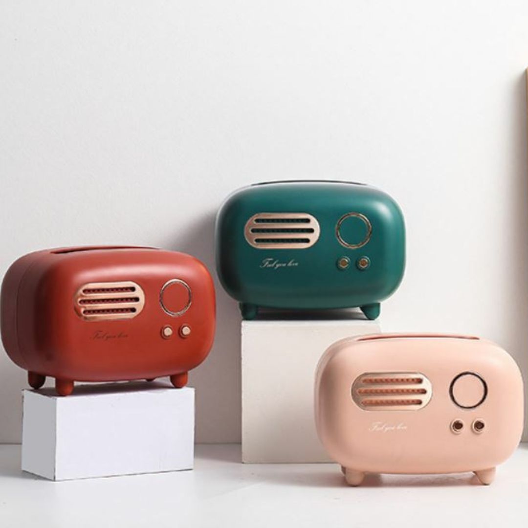 Retro Radio Shape Tissue Box