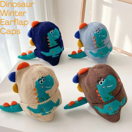 Dinosaur Winter Earflap Caps