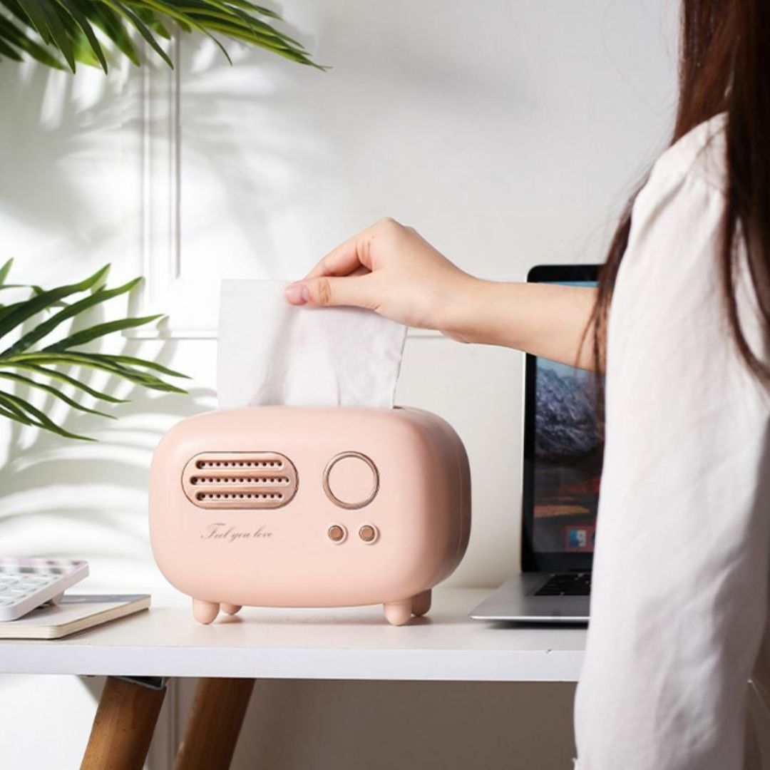 Retro Radio Shape Tissue Box