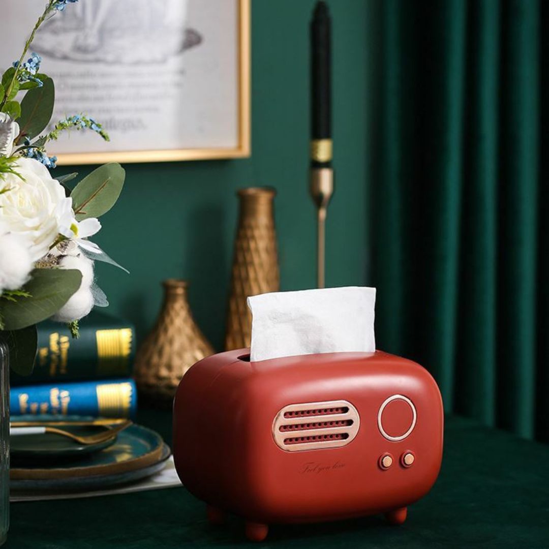 Retro Radio Shape Tissue Box