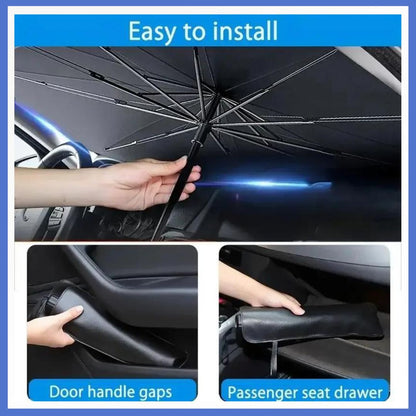 Umbrella Type Sun Shield For Car