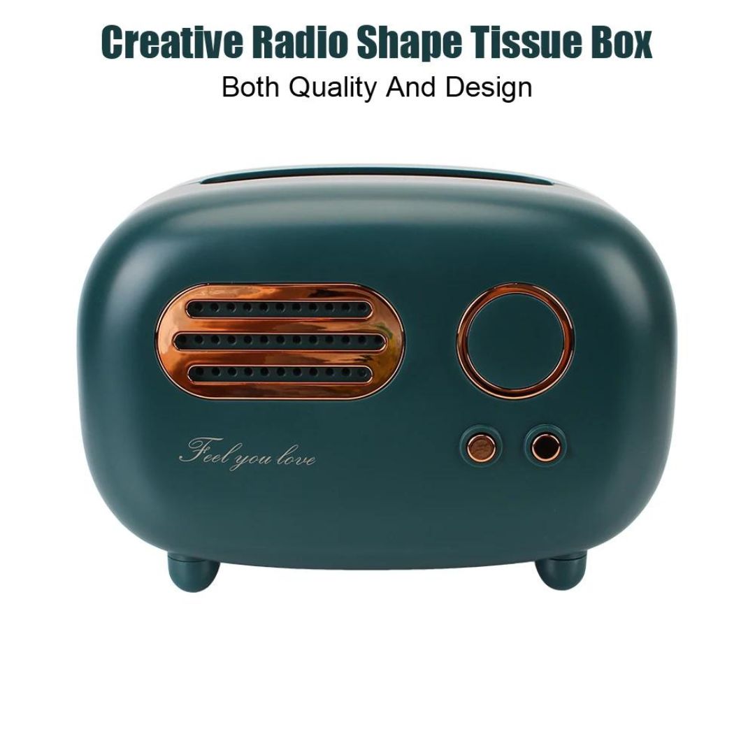 Retro Radio Shape Tissue Box