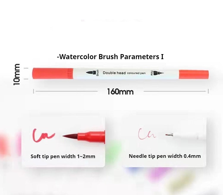 120-Color Double-Ended Watercolor Pen