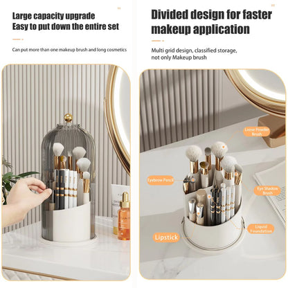 360° Rotating Makeup Brush Holder