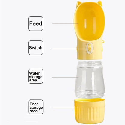 2 In 1 Water Bottle Food Feeder