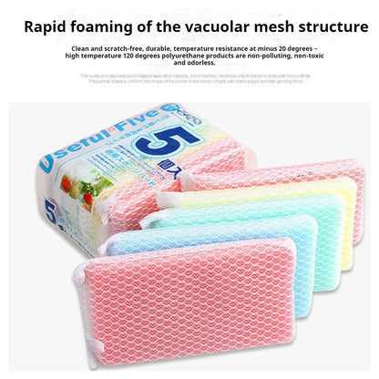 5PCS Japanese-style Mesh Sponge (Min. 3 packs)