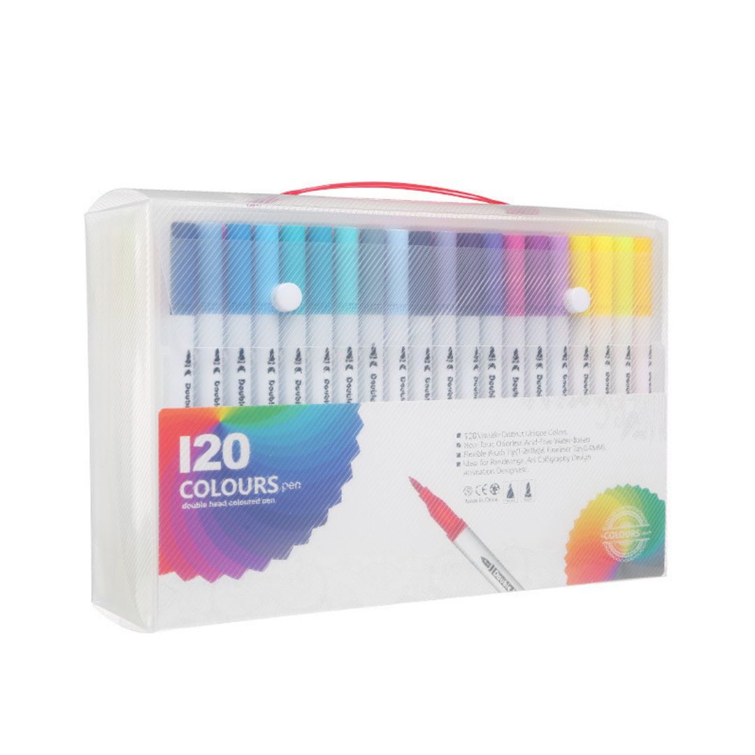 120-Color Double-Ended Watercolor Pen